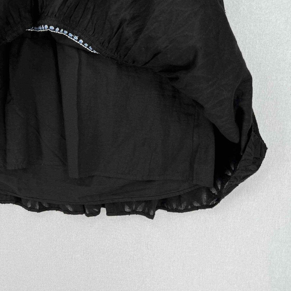 TOMMY BAHAMA Textured Tiered Short Dress Womens XS Black Cotton Clip Embroidered - Picture 14 of 16
